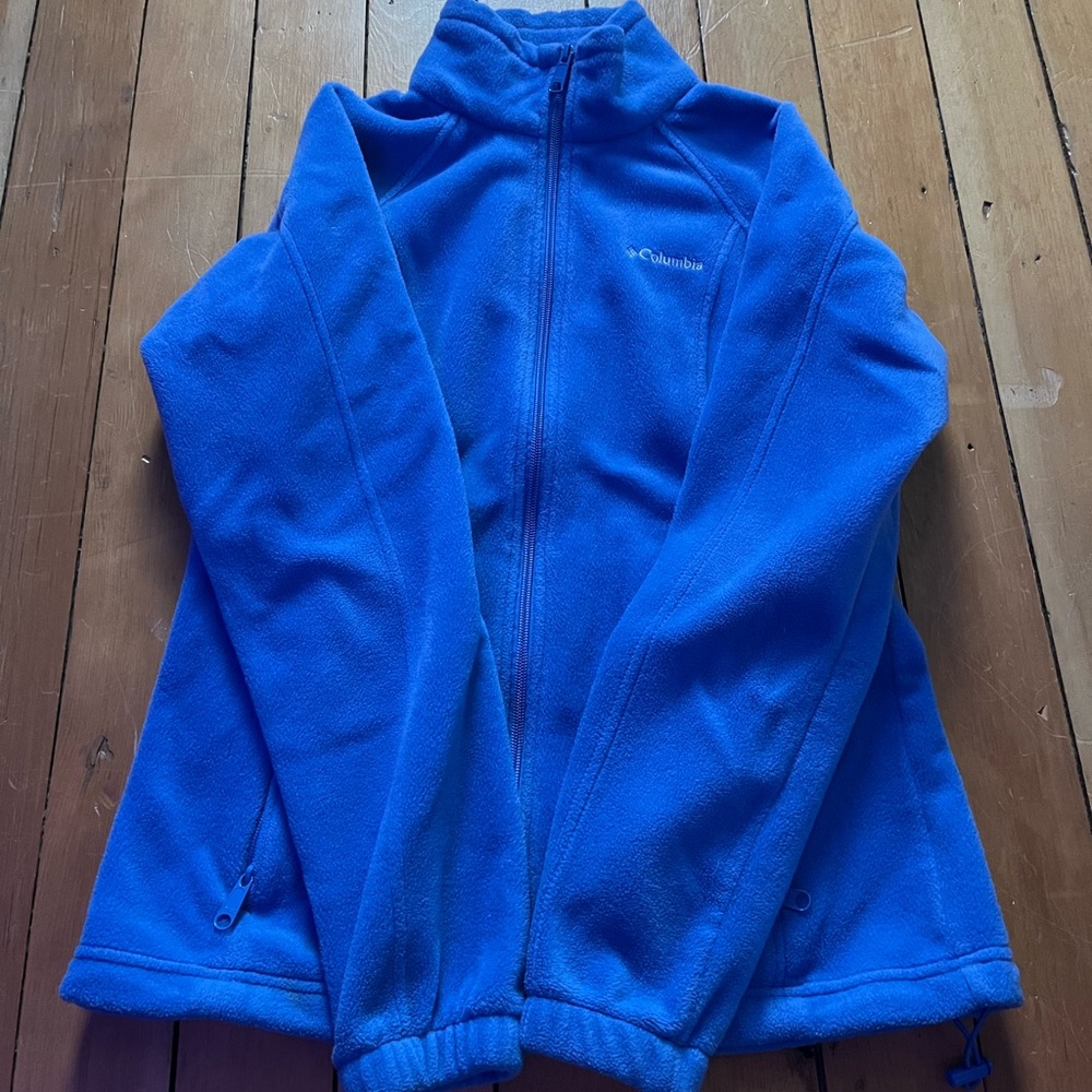 blue columbia zip up